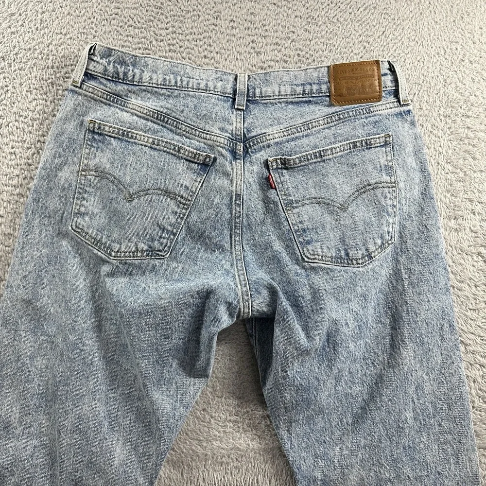 Levi's Jeans Middy Straight 32x30 Acid Wash Stretch Retro‎ Light Wash